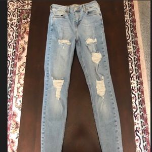 Top shop distressed Jamie jeans